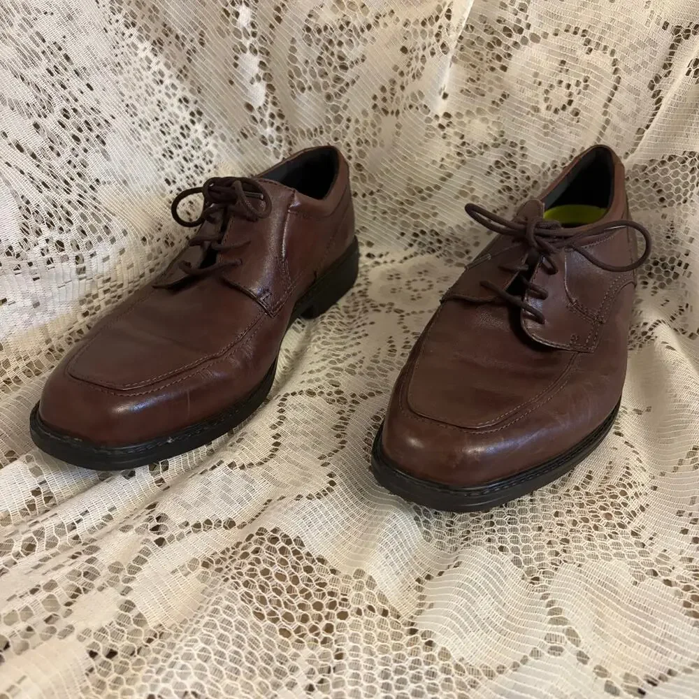 Bostonian Flexlite Men's US 9.5 M Brown Leather Derby Dress Shoes